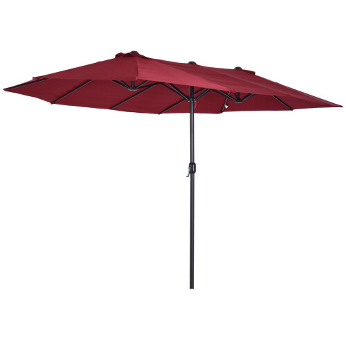 Outsunny Sombrilla Doble Rojo 455 x 265 x 238 cm