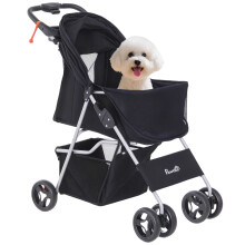 Cochecito para Mascota Negro 77 x 45 x 99.5 cm