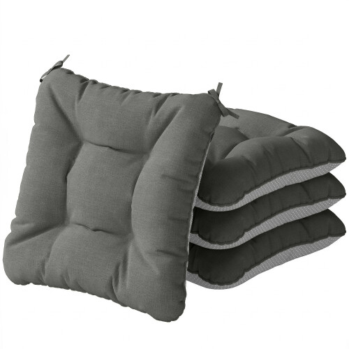 Outsunny Cojines para Silla Gris 39.5 x 39.5 x 10 cm