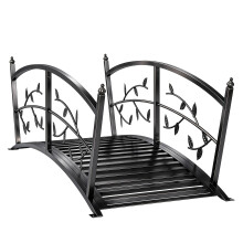 Puente de Jardín Negro 120 x 51 x 47 cm