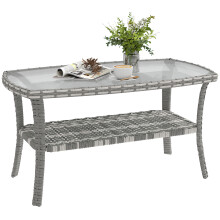 Mesa de Jardín Gris 90 x 50 x 45 cm
