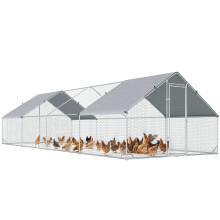 Gallinero de Exterior Gris 300 x 800 x 200 cm