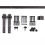 Homcom Montaje Puerta Corredera Marrón 200 x 4 x 0.6 cm 1