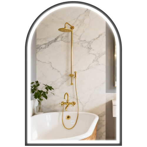 Homcom Espejo de Baño Negro 60 x 4 x 90 cm