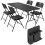 Outsunny Conjunto para Camping Negro 180 x 74 x 74 cm 1