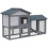 PawHut Conejera de Madera Gris 147 x 54 x 84cm 1