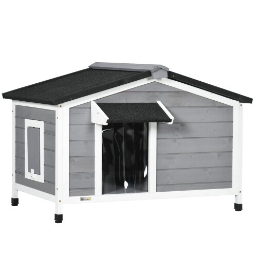 PawHut Caseta para Perro Gris 97 x 72 x 65 cm