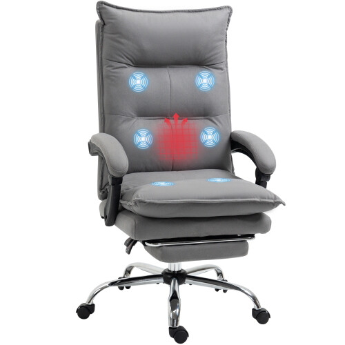 Vinsetto Silla de Masaje Gris 66 x 74 x 121.5 cm