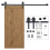 Homcom Kit Puerta Corredera Negro 200 x 4 x 0,6cm 1
