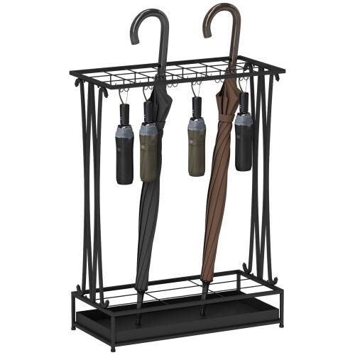 Homcom Paragüero Negro 50 x 24 x 68 cm