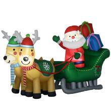 Decoración Inflable de Navidad Multicolor 210 x 70 x 125 cm