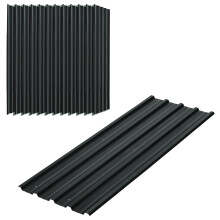 Paneles Acero Galvanizado Gris 129 x 45 cm