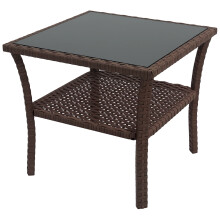 Mesa de Ratán Marrón 50 x 50 x 45 cm
