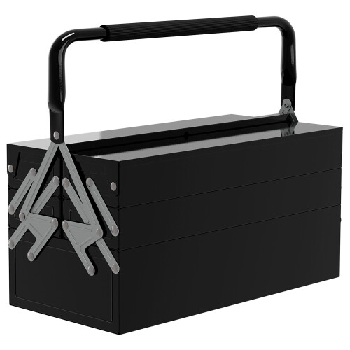 Durhand Caja de Herramienta Negro 45 x 20 x 34.5 cm