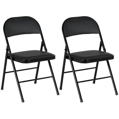 Homcom Sillas Plegable Negro 45 x 46 x 78 cm