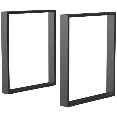 Homcom Patas para Mesa Negro 60 x 8 x 72 cm
