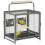 PawHut Jaula para Pájaro Negro 48 x 38 x 47.8 cm 1