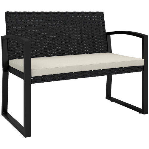 Outsunny Banco de Ratán Bicolor 103 x 58 x 78 cm