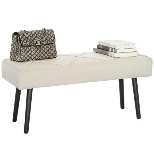 Homcom Banco de Cama Beige 100 x 36 x 45 cm