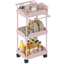 Carrito de Cocina Rosa 42 x 42.5 x 76 cm