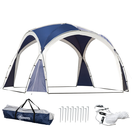 Outsunny Toldo de Refugio Azul 350 x 350 x 222 cm