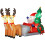 Outsunny Hinchable de Navidad Multicolor 216 x 90 x 150 cm 1