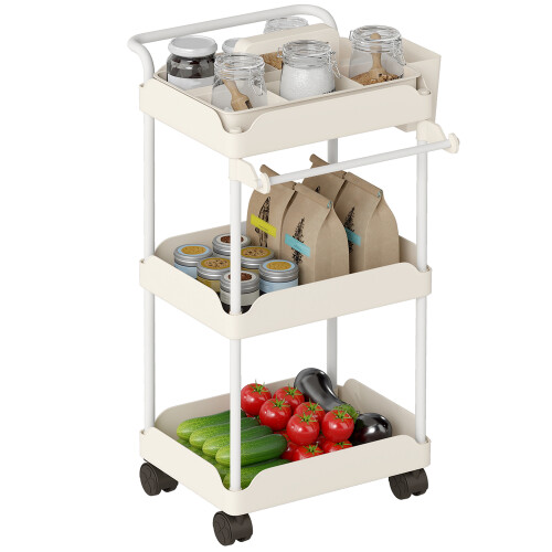 Homcom Carrito de Cocina Blanco 42 x 42.5 x 76 cm