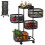 Homcom Carrito de cocina Negro 33 x 33 x 77 cm 1