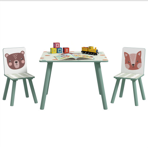 ZONEKIZ Mesa para Niño Verde 60 x 60 x 44 cm