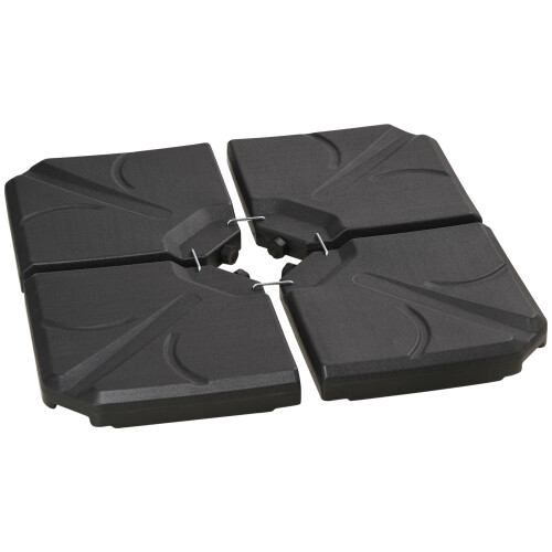 Outsunny Base para Sombrilla Negro 103 x 103 x 8.3 cm