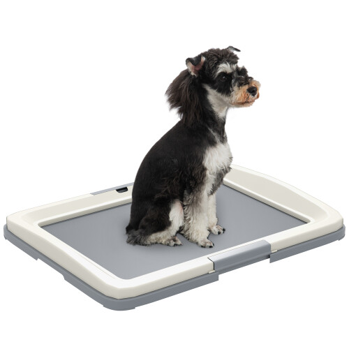 PawHut Inodoro para Perro Gris 63 x 48.5 x 6 cm