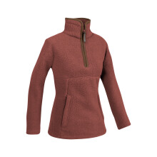 JACK PYKE Ladies Half Zip Sherpa Fleece Pullover Burnt Copper Large