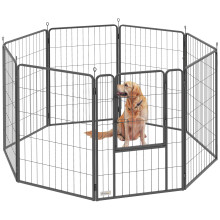 Parque para Perro Negro 136 x 136 x 100 cm