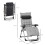 2 Piece Reclining Zero Gravity Sun Loungers with Cushions, Light Grey 5