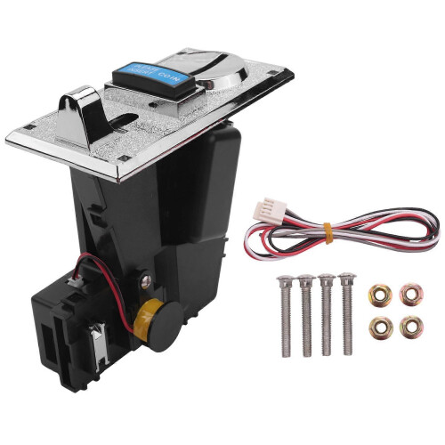 2X Multi Coin Acceptor Electronic Roll Down 4P Port Electronic Coin Selector Vending Machine Arcade Game Ticket 2