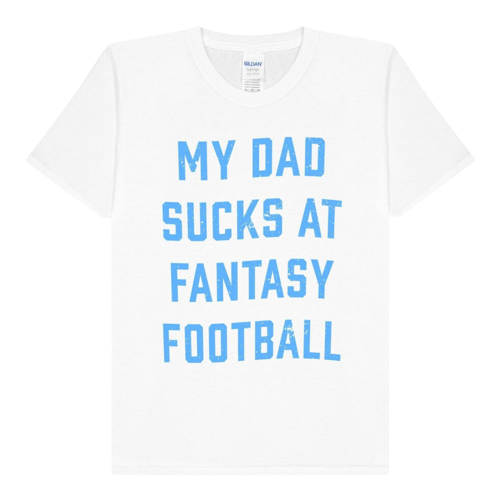 Gildan (5-6 Years, White) Childrens/Kids Fantasy Football T-Shirt