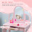 Kids Dressing Table Set, with Mirror and Drawer - Pink 7