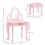 Kids Dressing Table Set, with Mirror and Drawer - Pink 5