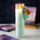 White Sage Tube Candle with Clear Quartz Crystals 1
