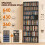 Homcom HOMCOM 640 CD Storage Unit 360 DVD Storage Tower w/ 18 Compartments Grey 5