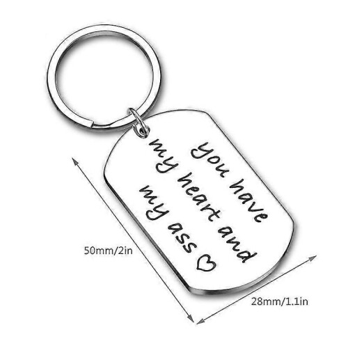 Stainless steel keychain Valentine's Day gift for couples 1