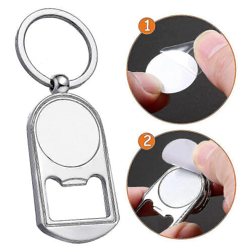 10 Pcs Sublimation Blank Keychain Metal Bottle Opener Blank Key Ring Heat Transfer Rectangular Subl 1