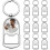 10 Pcs Sublimation Blank Keychain Metal Bottle Opener Blank Key Ring Heat Transfer Rectangular Subl 3