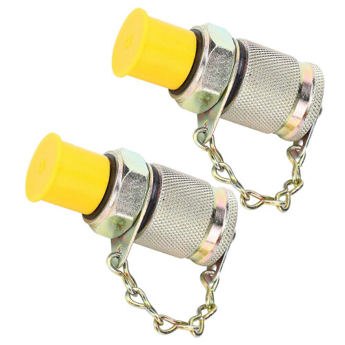 2Pcs Hydraulic Test Adapter High Pressure Hose Fitting Measuring Point Coupling Tool(1/4inM16 x 2 ) 2