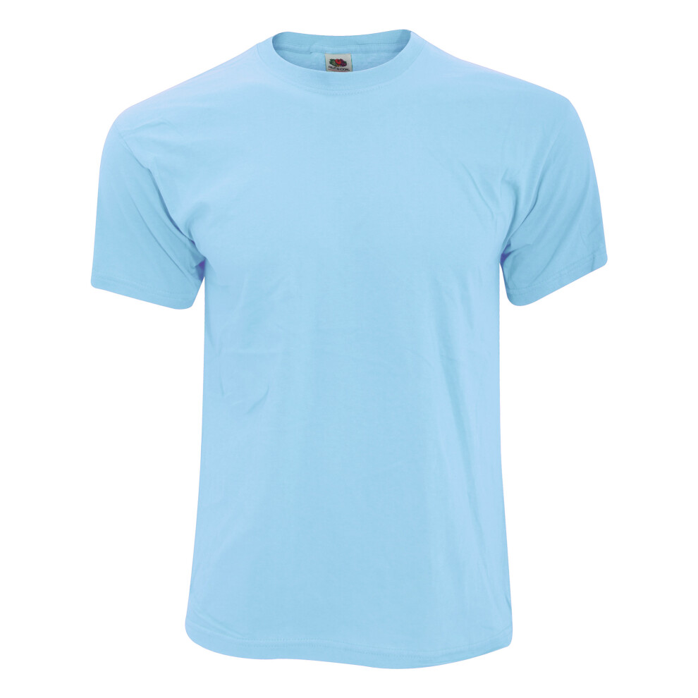 Fruit Of The Loom (M, Sky Blue) Mens Original T-Shirt