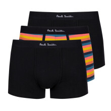 (M, Multicoloured/Black) Paul Smith Mens Logo Cotton Boxer Shorts (Pack of 3)