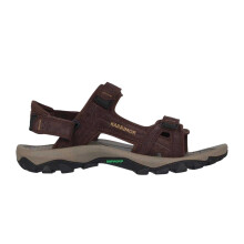 (13 UK, Brown) Karrimor Mens Antibes Logo Leather Sandals