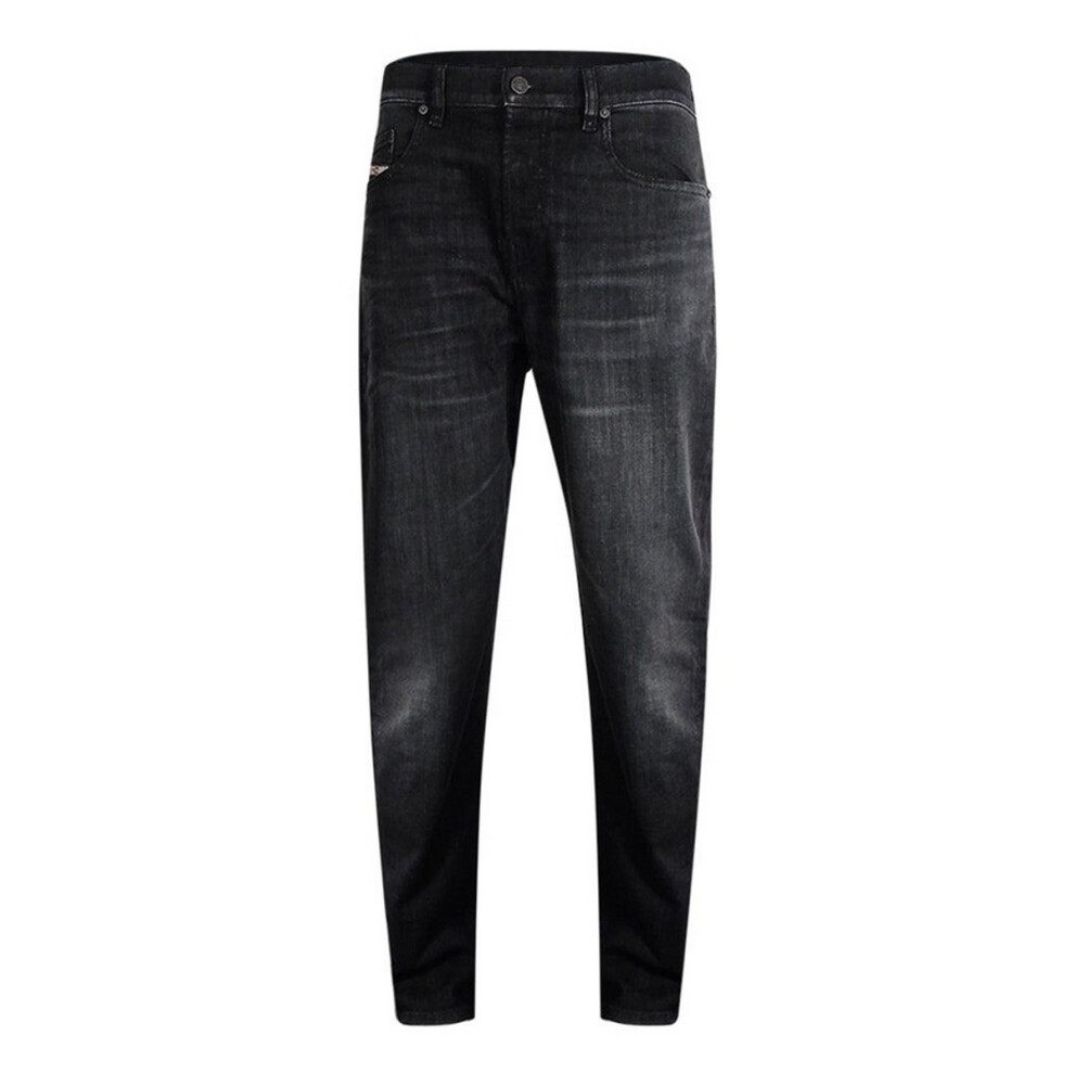 Diesel (31R, Black) Mens 1979 Sleeker Denim Faded Jeans