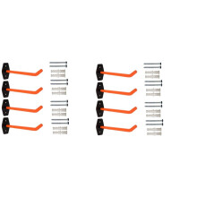 8 PCS Garage Hooks Heavy Duty Wall Mount,Tire Storage System with Anti-Slip Coating,Hang Heavy Tools for Bikes,Tools