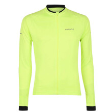 (S, Yellow) Pinnacle Mens Logo Long-Sleeved Cycling Jersey